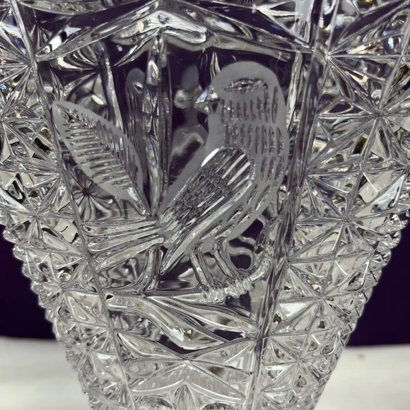 Vintage Hofbauer Germany “Byrdes” Collection Fan Style Lead Crystal Vase - Picture 3 of 15